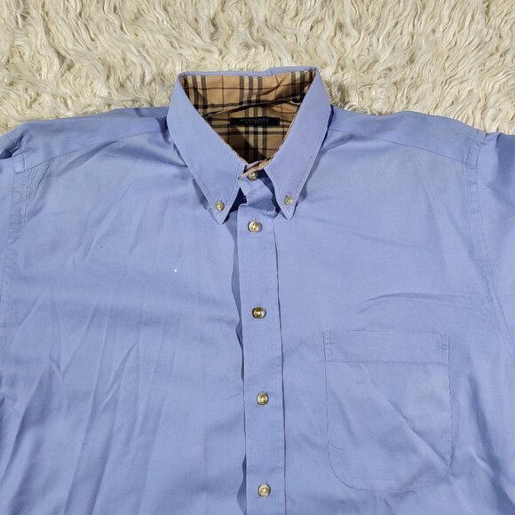 Burberry London Button Down Long Sleeve Blue Shirt - Size M - Picture 2 of 16